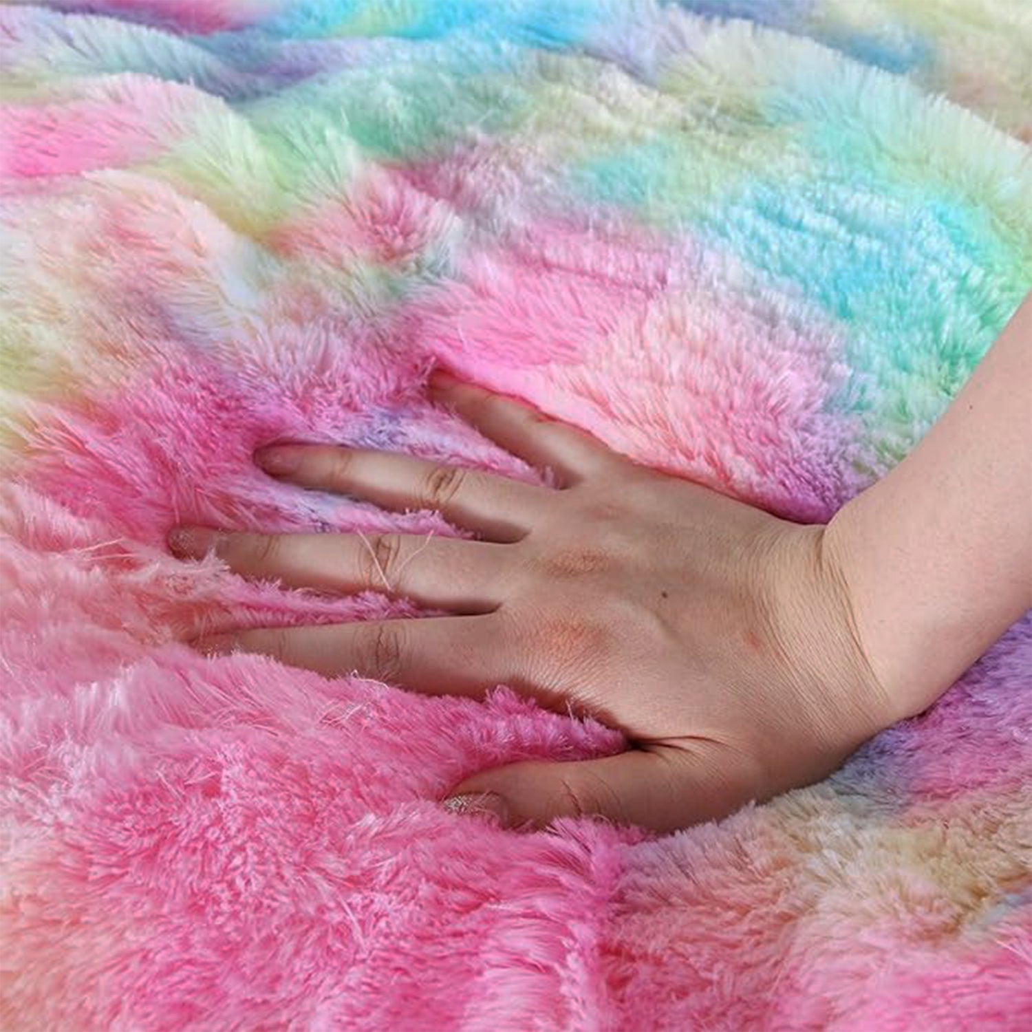 Soft Plush Multicolor Rainbow Cushion Pillow (1 Pc) Soft Plush Multicolor Rainbow Cushion Pillow (1 Pc)